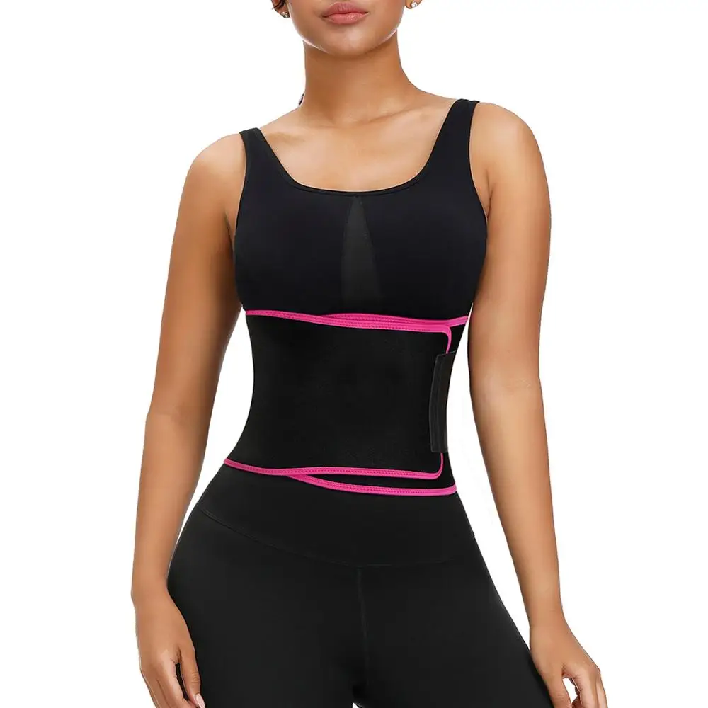 

Body shaping women high waist tummy pleated waist shape neoprene embossed sweat body waist shaper soft body slimming belly