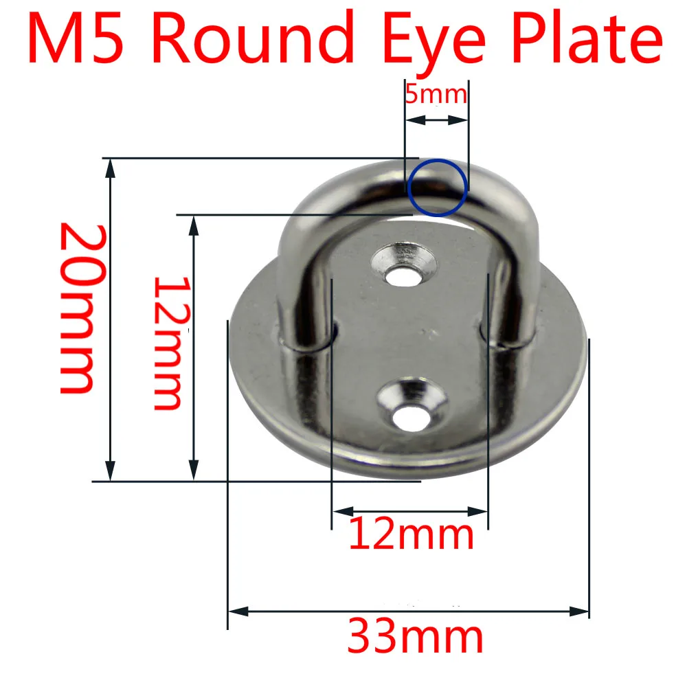 304 Нержавеющая сталь M5/M6/M8 U-shape форме, благодаря чему создается ощущение невесомости с круглая накладка на глаза пластина парусных лодок Солнцезащитная блена аппаратный аксессуар 35/20/10 шт