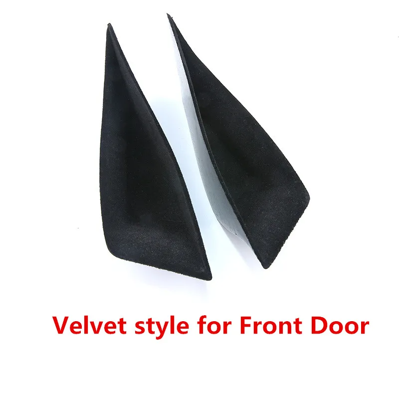 Velvet for Front Черная автомобильная коробка для хранения на переднюю и заднюю дверь Маленькая вещь органайзер для Porsche Cayenne аксессуары - Название цвета: Velvet for Front