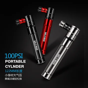

Wild Man Mountain Road Bike Portable Bicycle Pump Beauty Law Mouth Universal Mini Basketball Soccer Cylinder