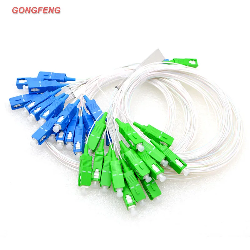 

10pcs NEW Optic Fiber Connector 0.9mm Steel Tube 1:16 Differential Mini SC/UPC/APC Fiber Optic PLC Splitter Connector Wholesale