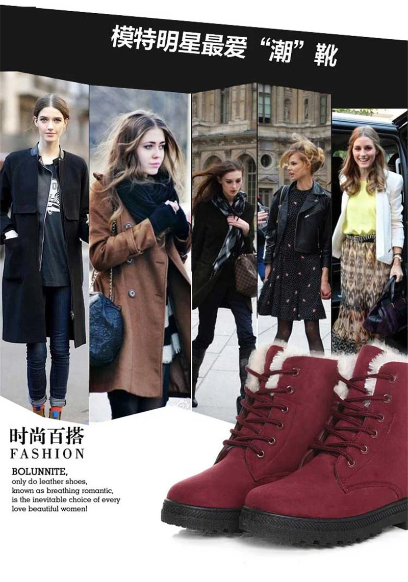 Обувь; женские ботинки; botas mujer invierno; коллекция года; chaussures femme; зимние ботинки на платформе; ботильоны на плоской подошве с круглым носком из плюша