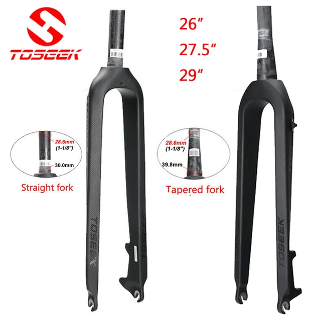 elevación Perspicaz Premisa TOSEEK-horquilla rígida de carbono para bicicleta de carretera, pieza rígida  de 1-26/27 ", 1/8, 5 pulgadas, 29 - AliExpress