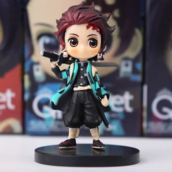 6つで１セット！鬼滅の刃ミニフィギュア 6pcs/set Demon Slayer Kimetsu no Yaiba Figure Q ver. Giyuu Inosuke Tanjirou Nezuko Zenitsu Figurine anime Action figure 5-7cm 16