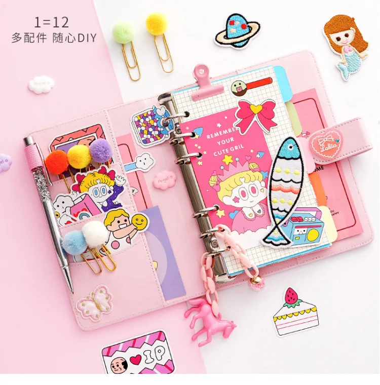 Креативный милый розовый набор справочников для девочек Bullet journal notebook s Planner аксессуары для ноутбуков школьные принадлежности Канцтовары 016050