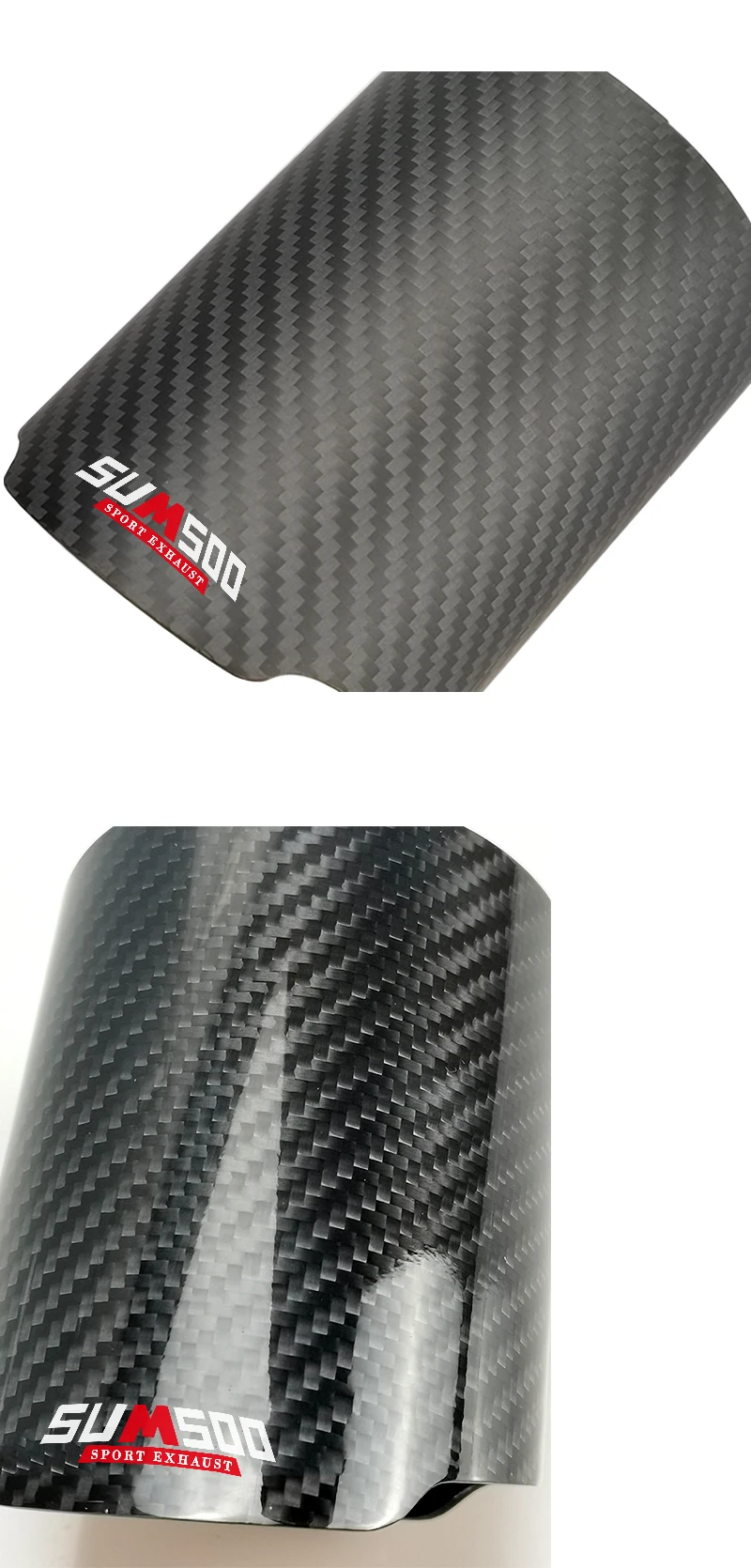 Original Sumsoo für DIY Auto Universal Auspuffrohr Carbonfaser-Abdeckung Auspuff-Schalldämpferrohr-Endstück Auspuff-Endrohrgehäuse ID74/87mm – Detail 8