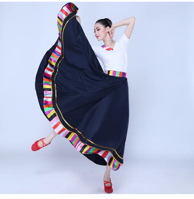 Tibetan half skirt Tibetan ethnic square dance performance dress
