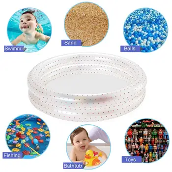 

Inflatable Swimming Pool Round Safe to Use Inflatable Kiddie Pools Family Swimming Pool Swim Center for Kids Adults