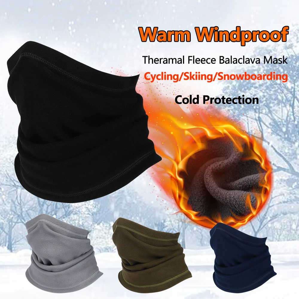 1Pc New Colorful Neck Warmer Ski Snood Scarf Beanie Hat Polar Fleece Face Mask Cycling Hood Men Women Fashion Accessories
