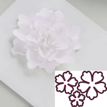 Molde de metal para corte de flores em 3 peças, estêncil para scrapbooking, decoração, álbum de fotos, decoração de cartões, artesanato faça você mesmo