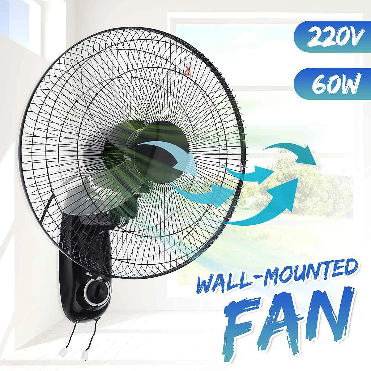 

1pcs Mini Wall Mounted Home Office Fan 3 Speed Summer Air Cooler Cooling Fan Conditioner Household Electric Fan New Arrival 2019