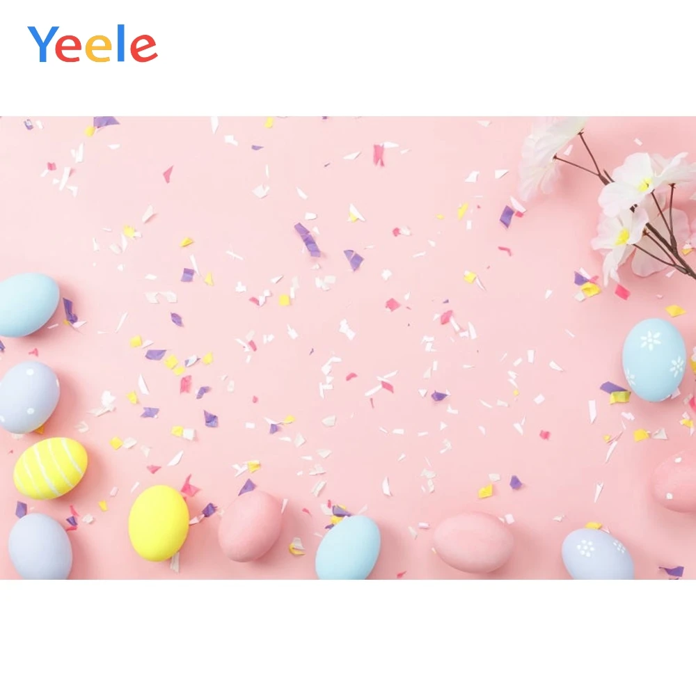

Spring Happy Easter Pink Flower Eggs Vinyl Baby Backdrop Photography Background For Photo Studio Photophone Photocall Photozone