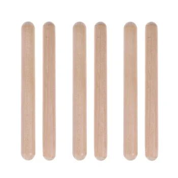 

3 Pairs Rhythm Sticks Solid Classic Percussion Instrument for Children Beginners Kids