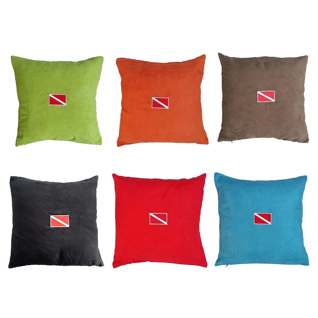 Scuba Diving Dive Flag Throw Pillow Case Sofa Waist Cushion Cover Home Decoration Bedding Ornaments