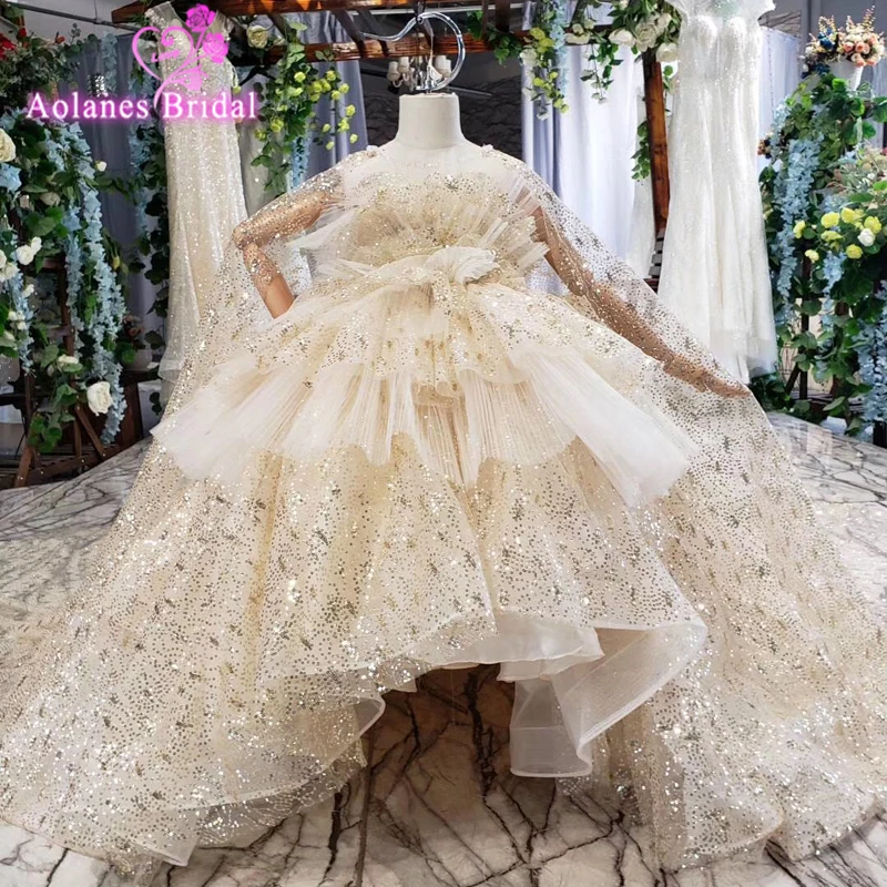 

New First Communion Dresses Scalloped With Bow Sash Flower Girl Dresses Ball Gowns Custom Made Vestidos Custom Made With Cape
