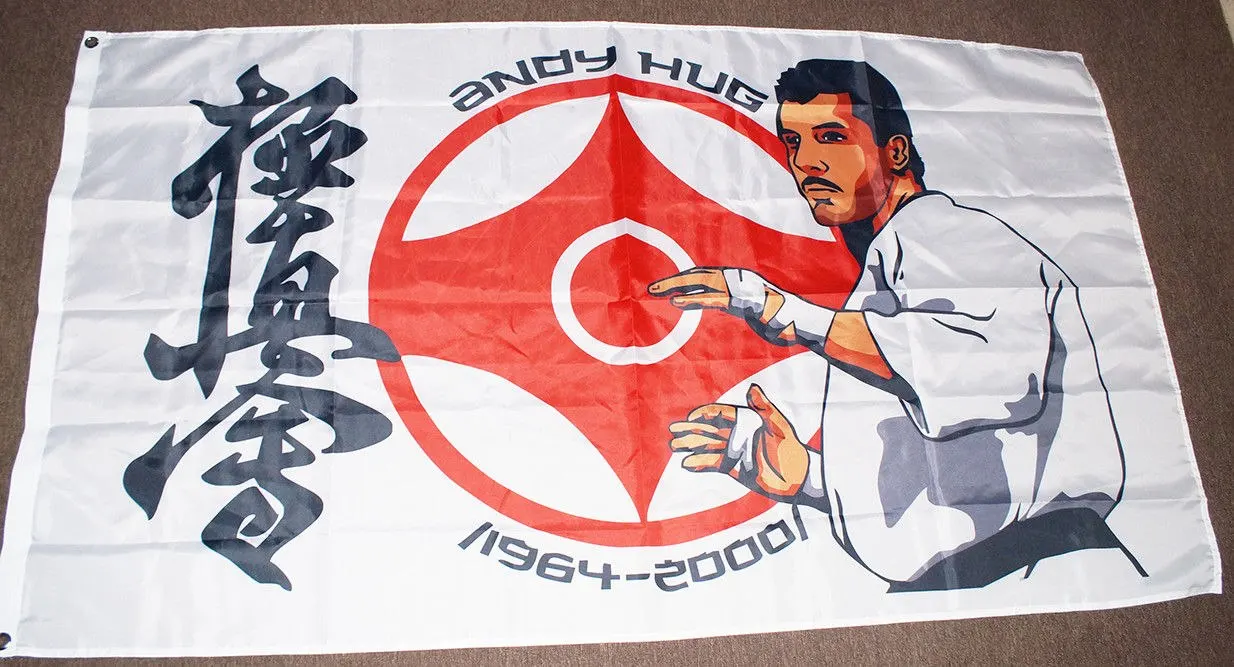 3ft x 5ft 3 x5ft киокушинкай каратэ KYOKUSHIN Энди HUG K1 с принтов в виде флажков баннер, флаг из полиэстера Размеры 150*90 см