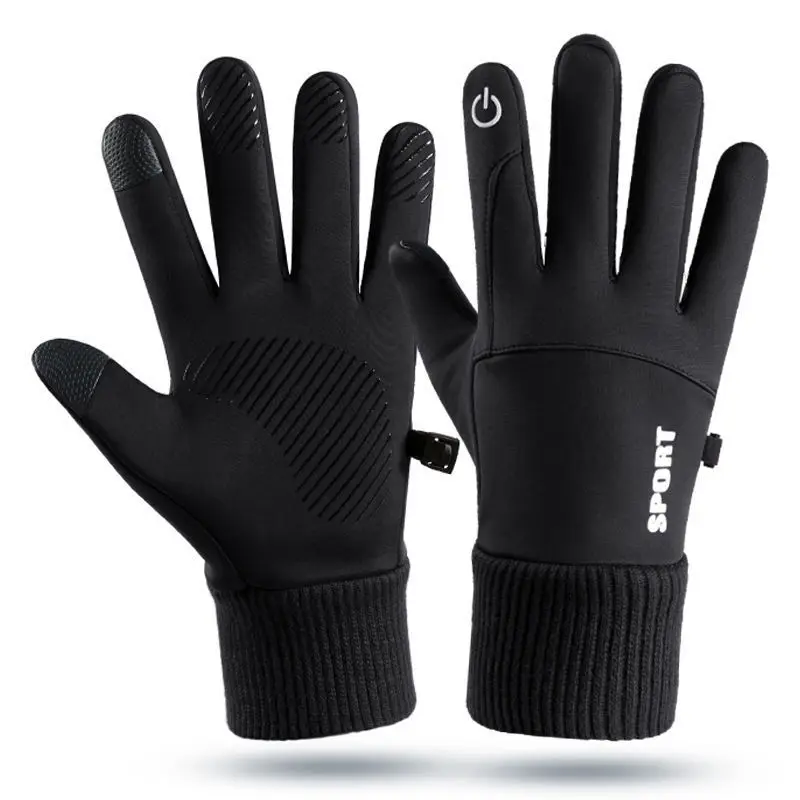 Winter Fleecelined Warm Sports Riding Gloves Outdoor Mountaineering