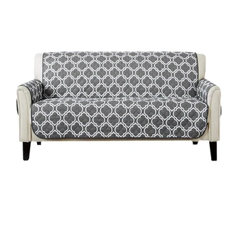 

SZS Hot Collection Deluxe Reversible Quilted Furniture Protector. Beautiful Print On One Side/Solid Color On the Other for Two F
