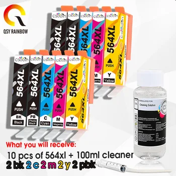 

10pcs- clean head 564XL Ink Cartridge for hp 564 compatible for HP B8550 C6324 C310a C410 6510 D5460 7510 B209a 4610 3070A