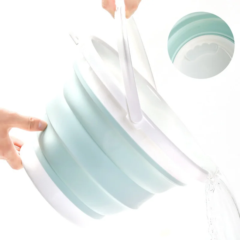 

Multifunctional folding bucket Outdoor portable bucket Car wash bucket Fishing bucket Household dormitory bucket1