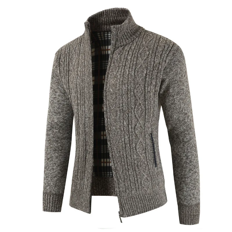Sweater NEGIZBER Monochrome Mens Casual Fashion Collar Plus Velvet Wild