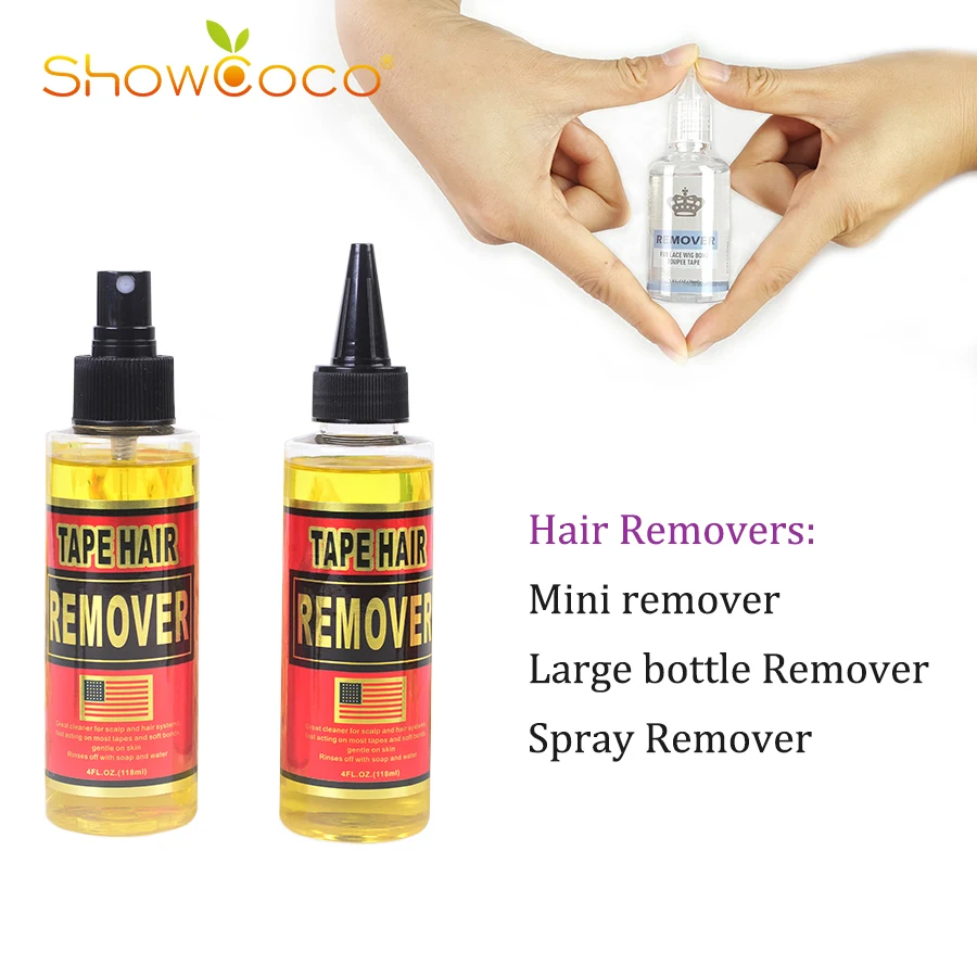 ShowCoco лента для волос парик удаления клея наращивания кружевной Toupee системы