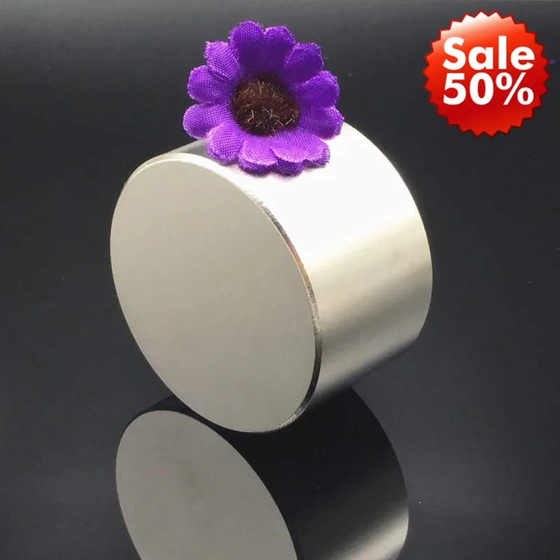 Сильный магнит N52 диаметр 50x30mm Горячая круглый неодимовый магнит редкоземельные супер мощный, постоянный Магнитная Галлий оптовая продажа