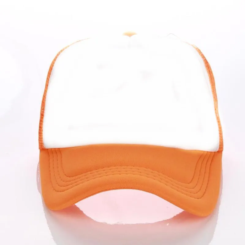 Orange White Цена по прейскуранту завода-изготовителя! Дешевые бейсболки для мужчин и женщин из полиэстера с логотипом - Цвет: Orange White