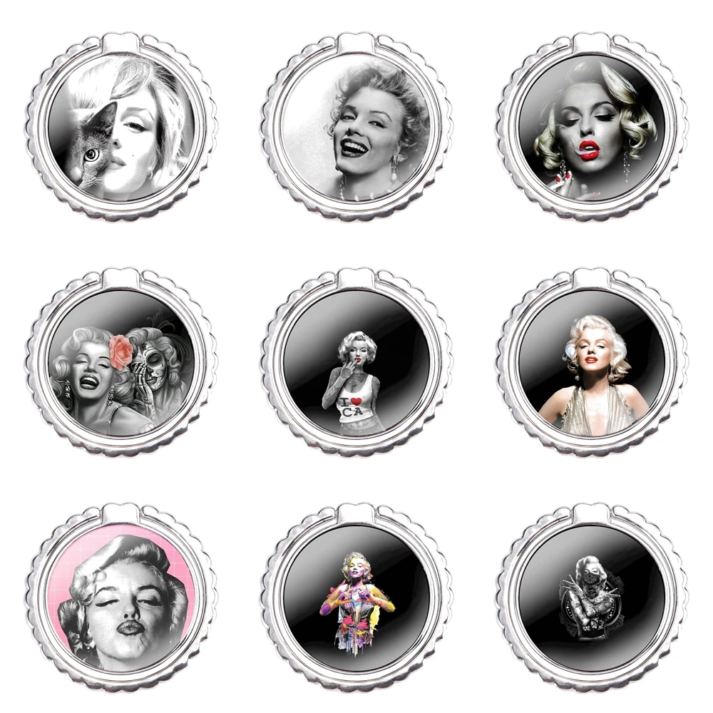 Fashion Cartoon Creative Design Mobile Phone Finger Ring Holder 360 Degree Metal Stand Marilyn Monroe | Мобильные телефоны и