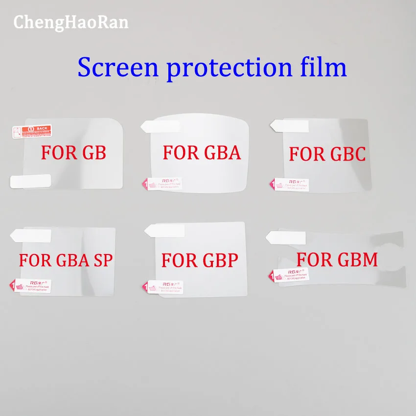 

10pieces Application of Nintend G.B GB.A GB.A-SP GB.C GB.P GB.M screen protective film high permeability scratch free frame