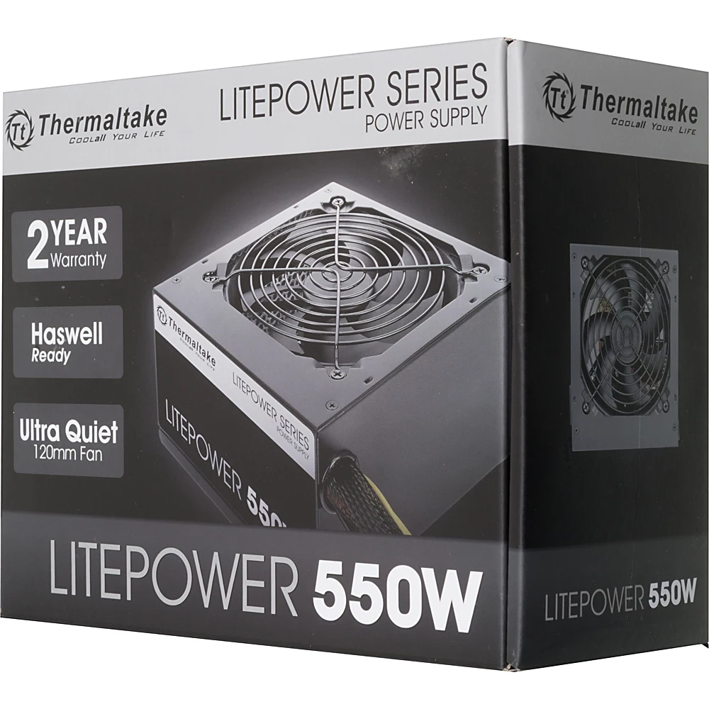 Блок питания Thermaltake ATX 550W LT-550P(24+4+4pin) APFC 120mm fan 5xSATA RTL