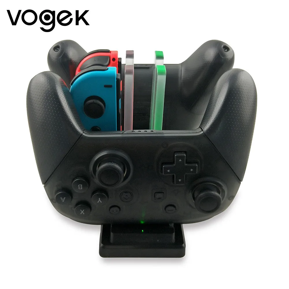 6 в 1 зарядная док-станция для контроллера Nintendo Switch Joy-con Pro светодиодная подставка