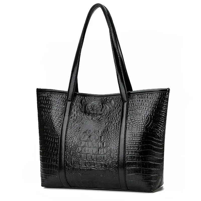 

WOMEN'S Bag 2019 New Style Retro Pew Crocodile Pattern Embossed Handbag Korean-style Casual One-Shoulder