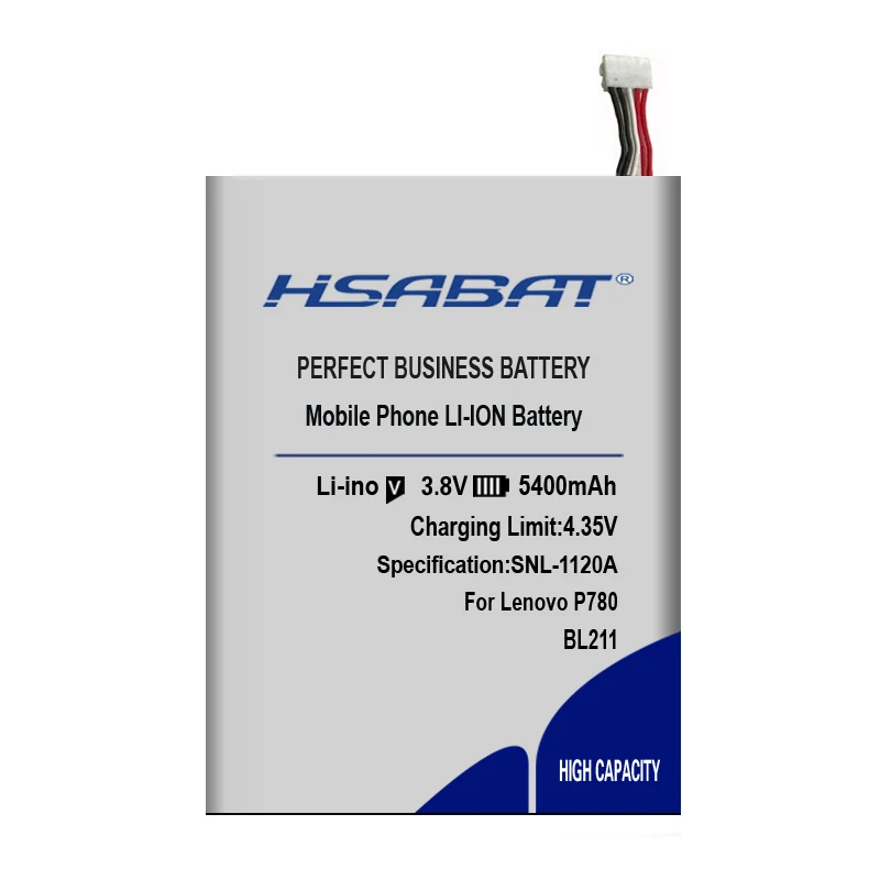 HSABAT BL211 5400 мАч батарея для lenovo P780 батарея