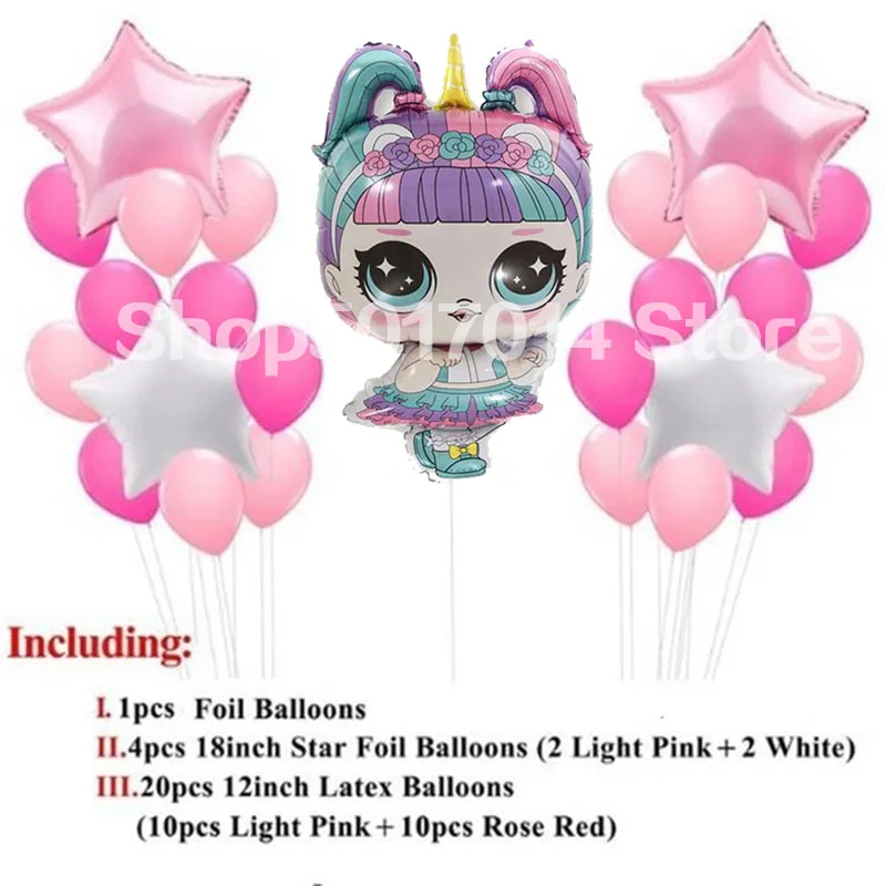 

large surprise doll Shape balloons 18inch star dolls For Baby Shower girl Decorations balloon decor globos