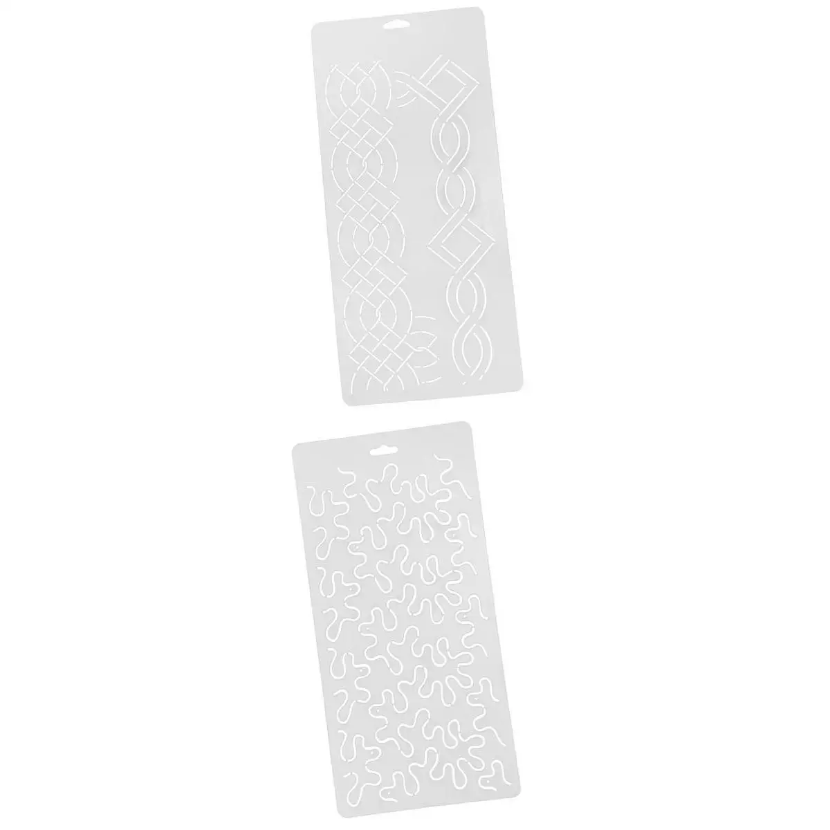 2Pcs Clear Quilting Stencils Plastic Embroidery Template Handmade Sewing Crafts