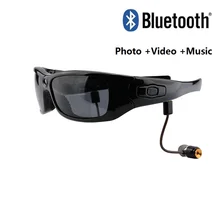 Gafas de sol HD con cámara polarizada, minicámara con auriculares Bluetooth, videocámara DV DVR, para deportes de acción al aire libre, vídeo dfdf