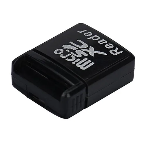 초고속 USB 2.0 미니 카드 리더기, 마이크로 SD, SDXC, TF 카드 리더기, USB C, 마이크로 SD 어댑터, 블랙 미니 2.0 4