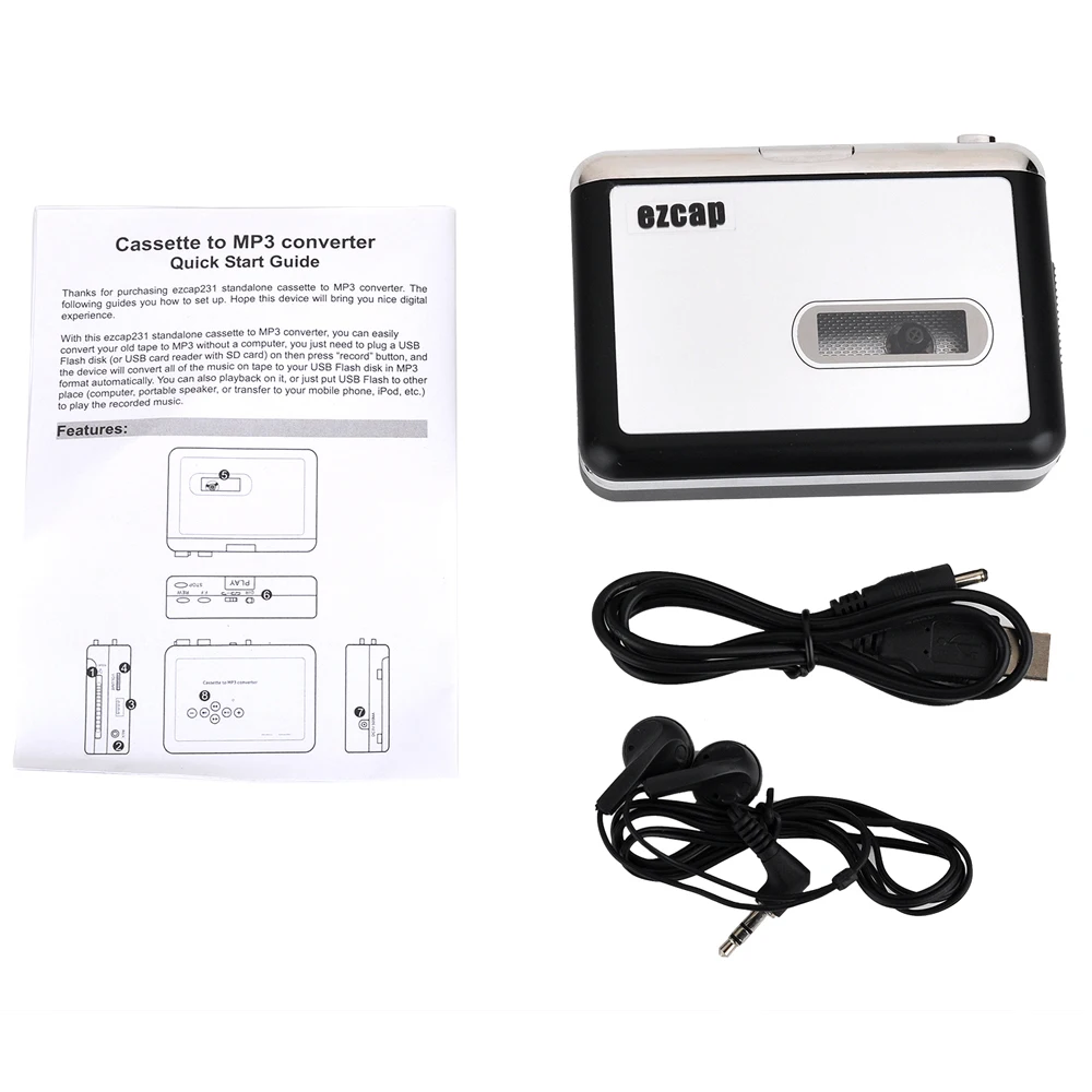 Conversor De Cda Para Mp3 Online Ezcap231 cassete conversor para usb flash disk coverter, gravar fita  cassete de áudio antigo para mp3 para u driver diretamente. Sem necessidade  de pc|sd sd|e cardpc card - AliExpress