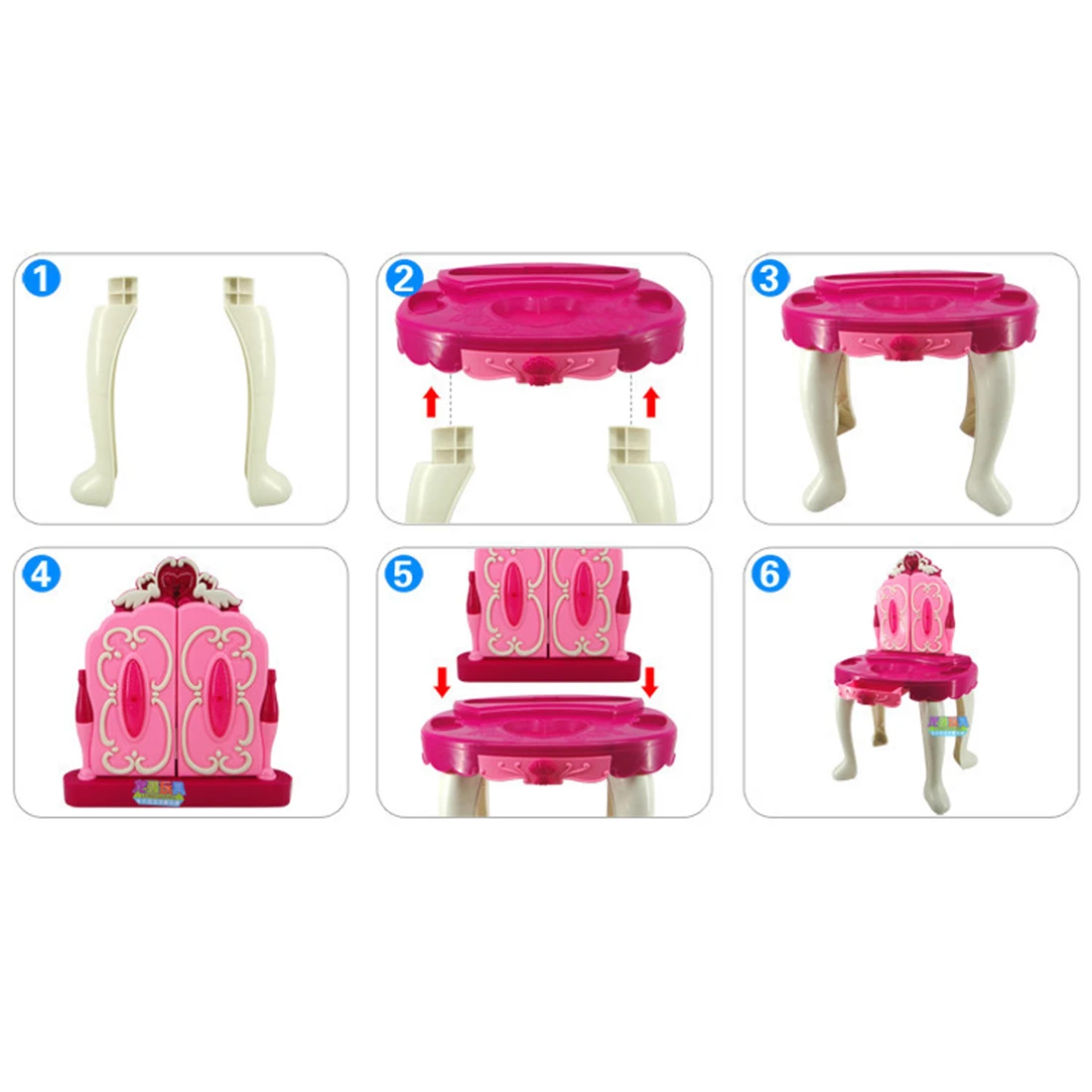Девушки притворяться комод Playset моделирование фен макияж игрушки с светильник и звук ролевые игры игрушки девушки Макияж игрушка в подарок для детей
