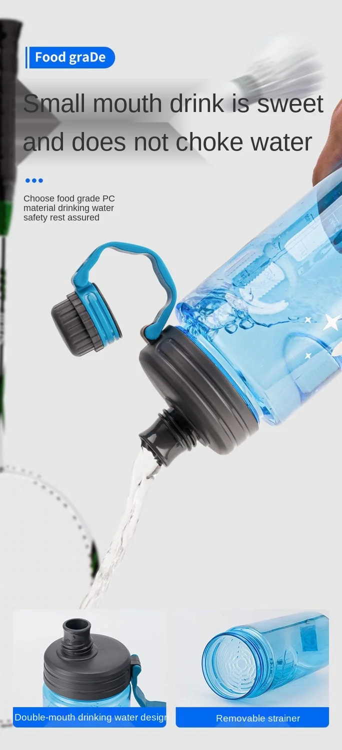 GOURDE BIDON,Black-600ml--Bouteille de sport de grande capacité en