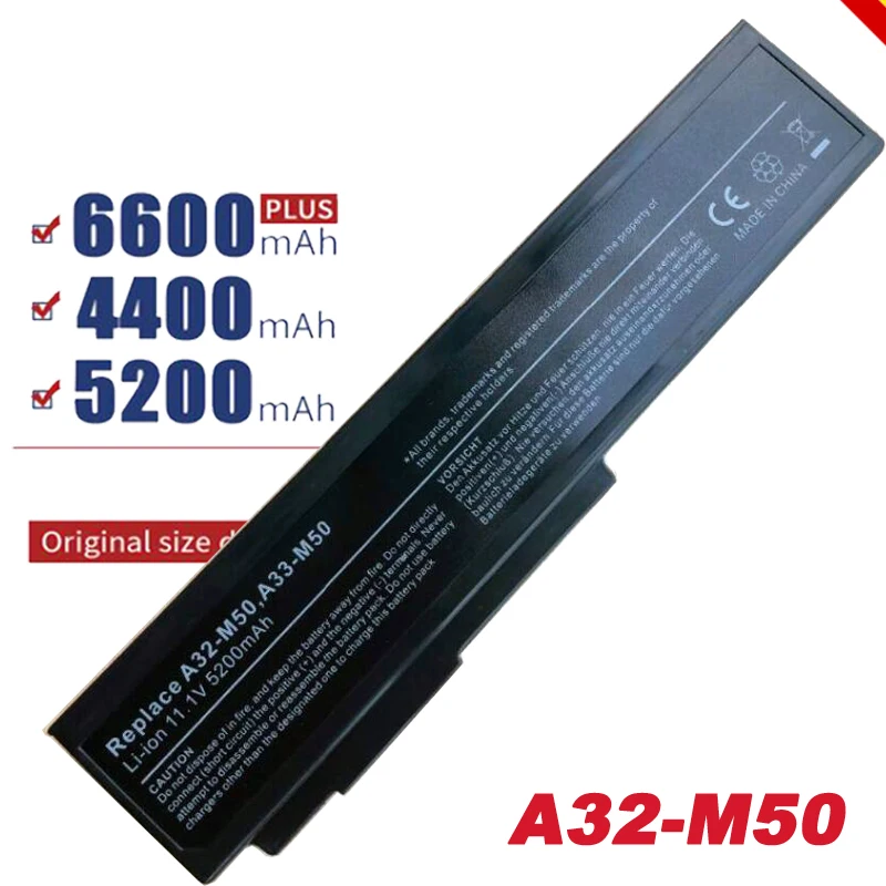 6Cell A32-N61 Батарея для ASUS N61 N61J N61D N61V N61VG N61JA N61JV M50s N43S N43JF N43JQ N53 N53S N53SV A32-M50 Бесплатная