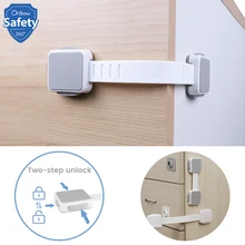 Защита от детей замок с регулируемым размером(Национальной ассоциации пожарной безопасности дверной замок Многофункциональный ящика для детей безопасности замок с двойным концом разблокировать 2/6 шт