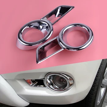 

DWCX 1 Pair Chrome Car Front Fog Light Lamp Cover Trim Foglight ABS Fit For Toyota Highlander 2008 2009 2010