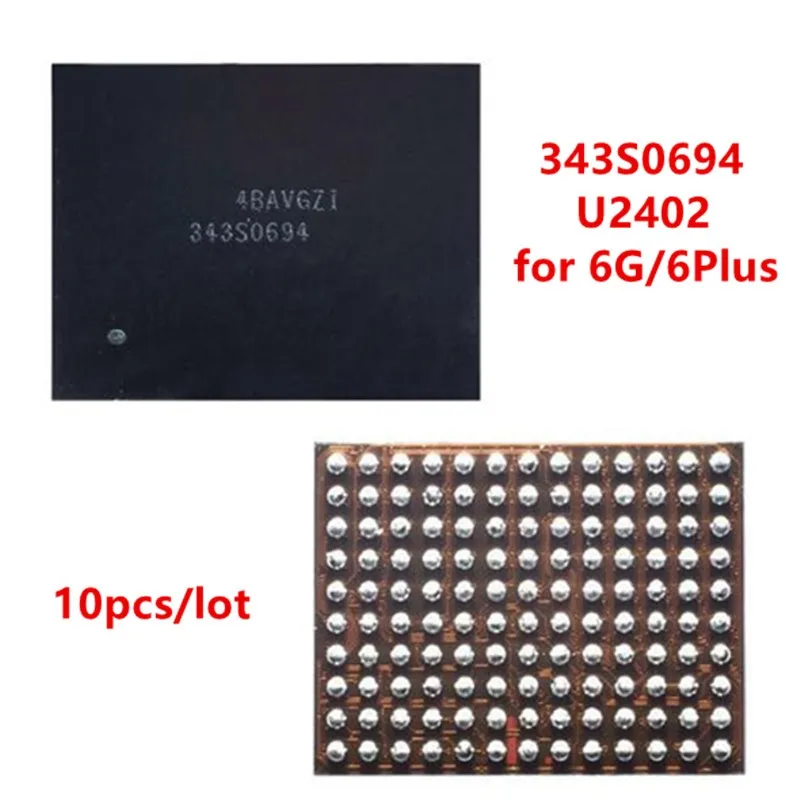 10 шт. контроллер экрана AliSunny U2402 ic Reball для iPhone 6 и 6Plus 6G Черный сенсорный чип Meson