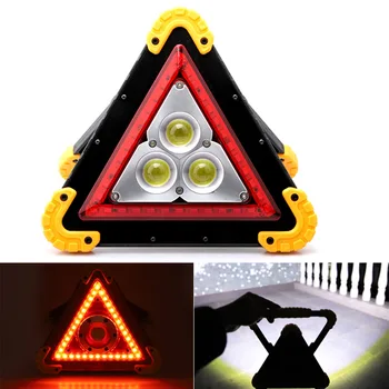 

Portable Triangle Warning Led Floodlight 4 Modes COB LED Car Repairing Work Lamp Multi-function Handle Camping Light Searchlight
