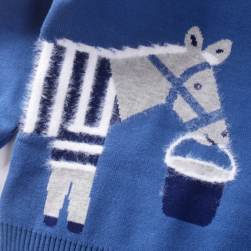

CHILDREN'S Clothes CHILDREN'S Garment Baby Autumn & Winter New Style BOY'S Pullover Cartoon Double Layer Warm Sweater Batch