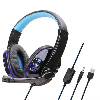 

Wired Headphones LED Light Headset Gaming Earphone SY733 For Computer With Microphone Auriculares Con Cable For PC