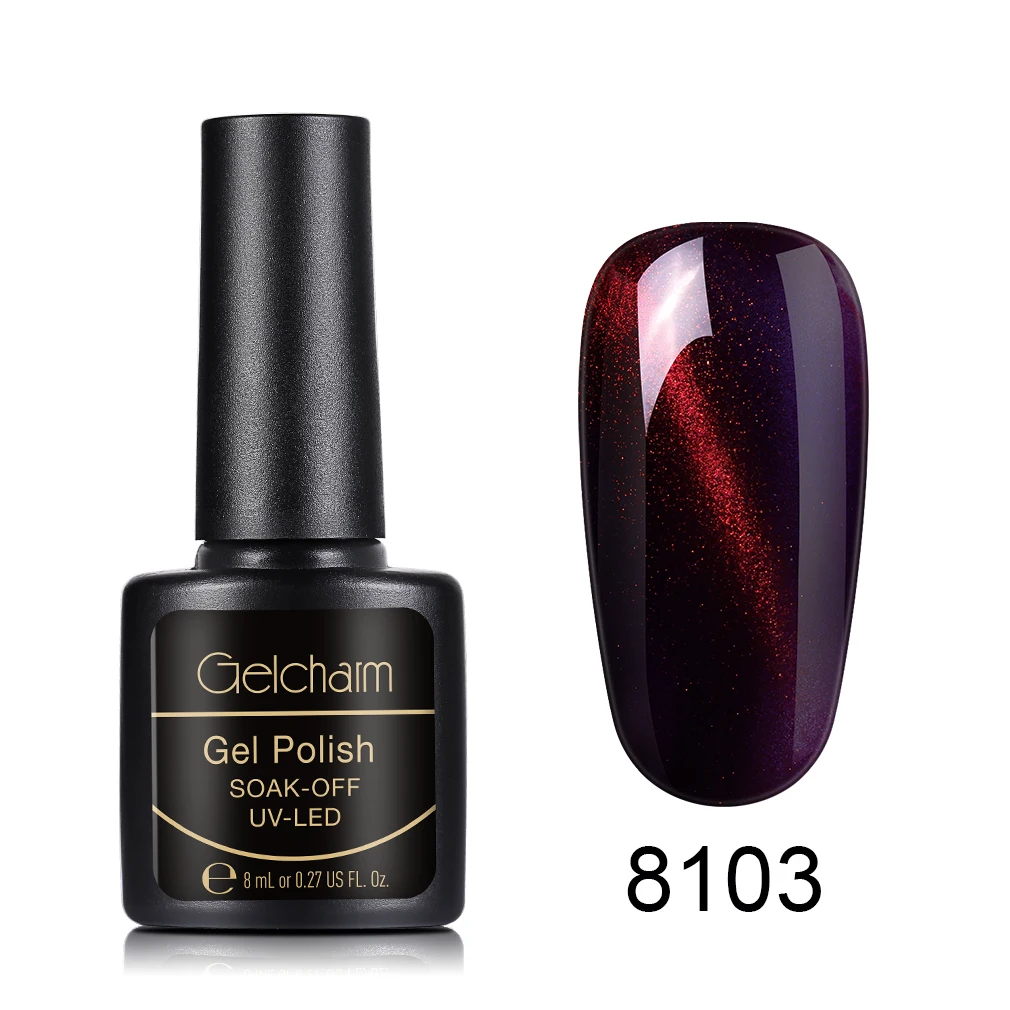 Gelcharm 8 мл Магнитный Гелевый лак для Ногтей Стойкий винный красный кошачий глаз дизайн ногтей гель лак для маникюра отмачиваемый УФ светодиодный гель лак - Цвет: JHMY8103
