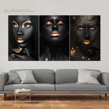 

5D home decoration African sexy woman diamond painting diamond Mosaic sales rhinestone picture cross stitch 3 pieces,GG2294